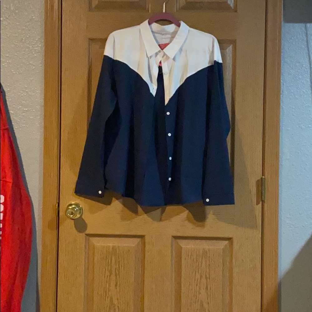 Long sleeve button down blouse